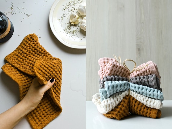 Waffle Dish Cloth Set