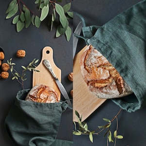 Sacchetto di pane di lino, sacchetto di pane