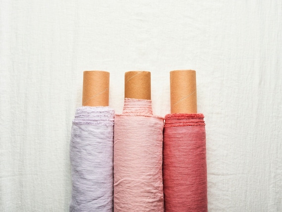 Linen fabric by yard or meter. 100% soft washed for sewing. Cut-to-length linen fabric. Various colors. Medium weight. BalticBloom