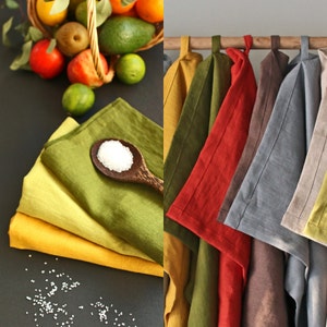 Linen tea towel, Natural linen dishclothes, Linen kitchen towel, Soft linen towel, Linen kitchen gift towel, Eco Tea towel.