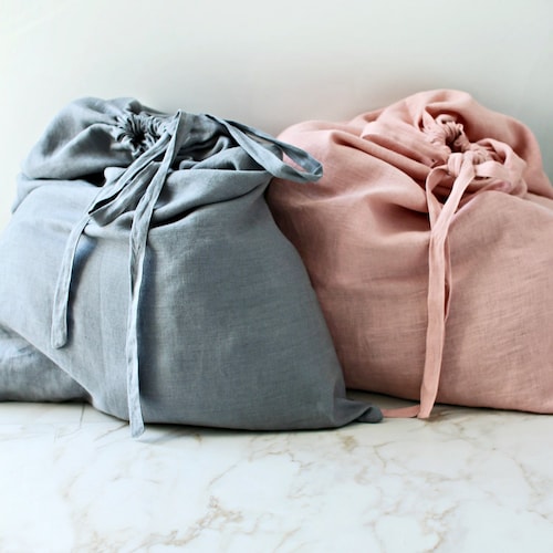 Linen Storage Bag. Washed Soft Linen Laundry Bag With Etsy