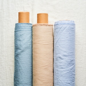 Linen fabric by yard or meter. 100% soft washed for sewing. Cut-to-length linen fabric. Various colors. Medium weight. BalticBloom image 3
