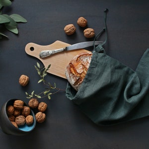 Linen bread bag, bread bag image 10