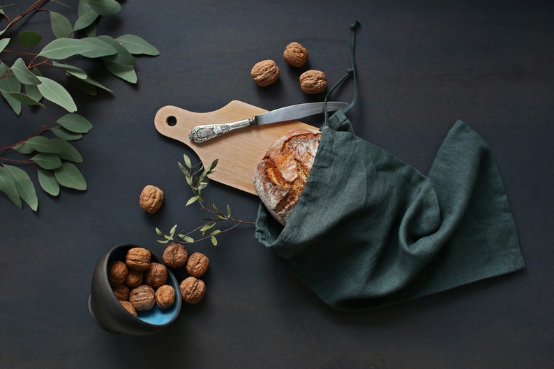 Linen bread bag, bread bag image 10