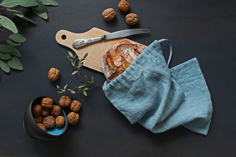 Linen bread bag, bread bag image 5