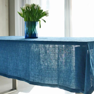 Linen tablecloth. Natural table decor. Wedding tablecloth. Washed linen tablecloth. Stonewashed linen wedding cloth. Rustic tablecloth