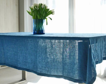 Linen tablecloth. Natural table decor. Wedding tablecloth. Washed linen tablecloth. Stonewashed linen wedding cloth. Rustic tablecloth
