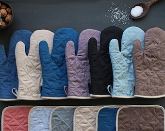 Linen Mitt Glove Heat Kitchen Household
