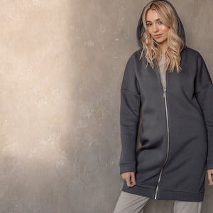 TALYA Woman Organic Cotton Zipper Hoodie Jacket Home Wear Outdoor Wear Hiking Wear Lounge Wear Trip Wear