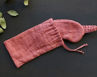 Linen Eye Mask + Pouch