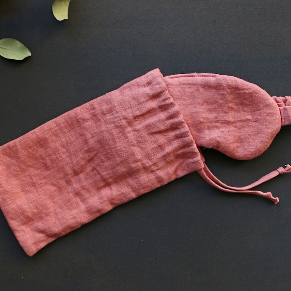 Linen Eye Mask + Pouch