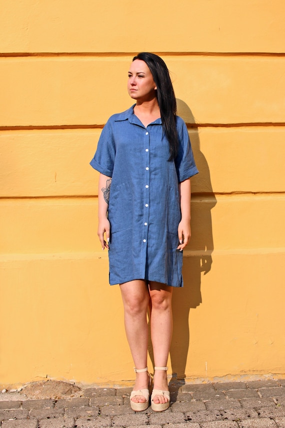 casual dress at home Linen Shirt Dress, Button Dress, Dress, Dress, Vacation Dress, Natural Linen Dress, KEYARA If you are in Celtic Charm Size:US 24 W Ann Taylor LOFT Dress Summer outfits