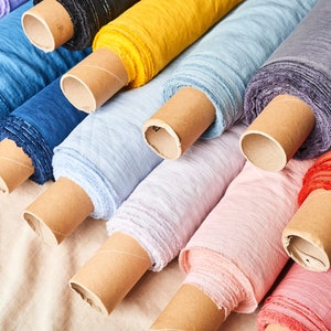 Linen fabric by yard or meter. 100% soft washed for sewing. Cut-to-length linen fabric. Various colors. Medium weight. BalticBloom