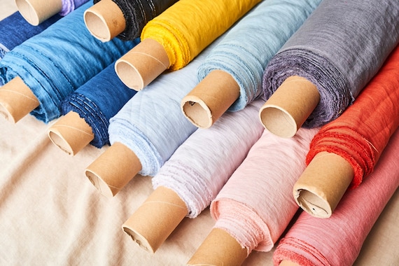 Linen Fabric by Yard or Meter. 100 Soft Washed for Sewing. Cut to length Linen Fabric. Various Colors. Medium Weight. Balticbloom Etsy UK