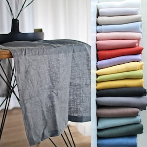 Linen table runner. Natural table decor. Wedding table runner. Washed linen table runner. Stonewashed linen wedding runner.
