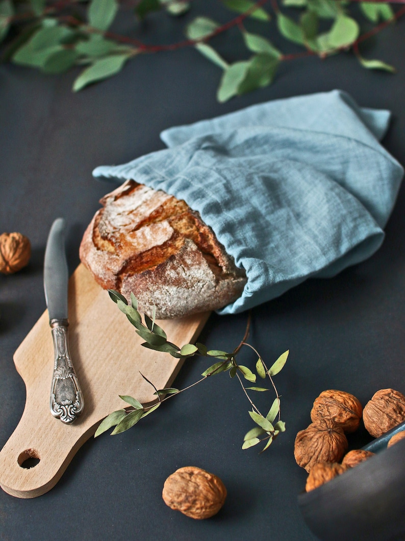 Linen bread bag, bread bag image 1