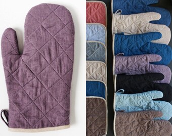 Linen Mitt Glove Heat Kitchen Household