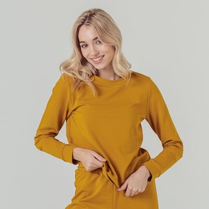 ALLEGRA Woman SHIRT Organic Cotton Home Shirt Outdoor Shirt Lounge Shirt Pajama Sleep Shirt