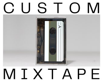 Custom Mixtape | Free Shipping | Options To Personalize |  Real Audio Cassette Tape With Your Music and Customized Tracklist | Perfect Gift