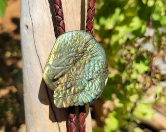 Labradorit Adler-Bolo-Krawatte