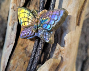 Labradorit Schmetterling Bolokrawatte