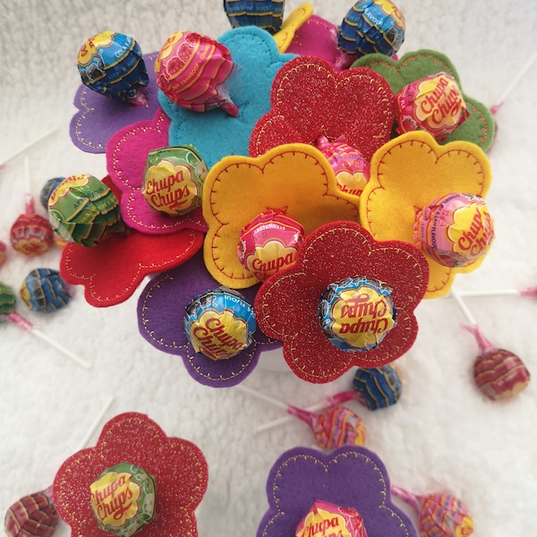 ITH Flower Lollipop embroidery design traktatie,lizaki,kwiatek 4X4