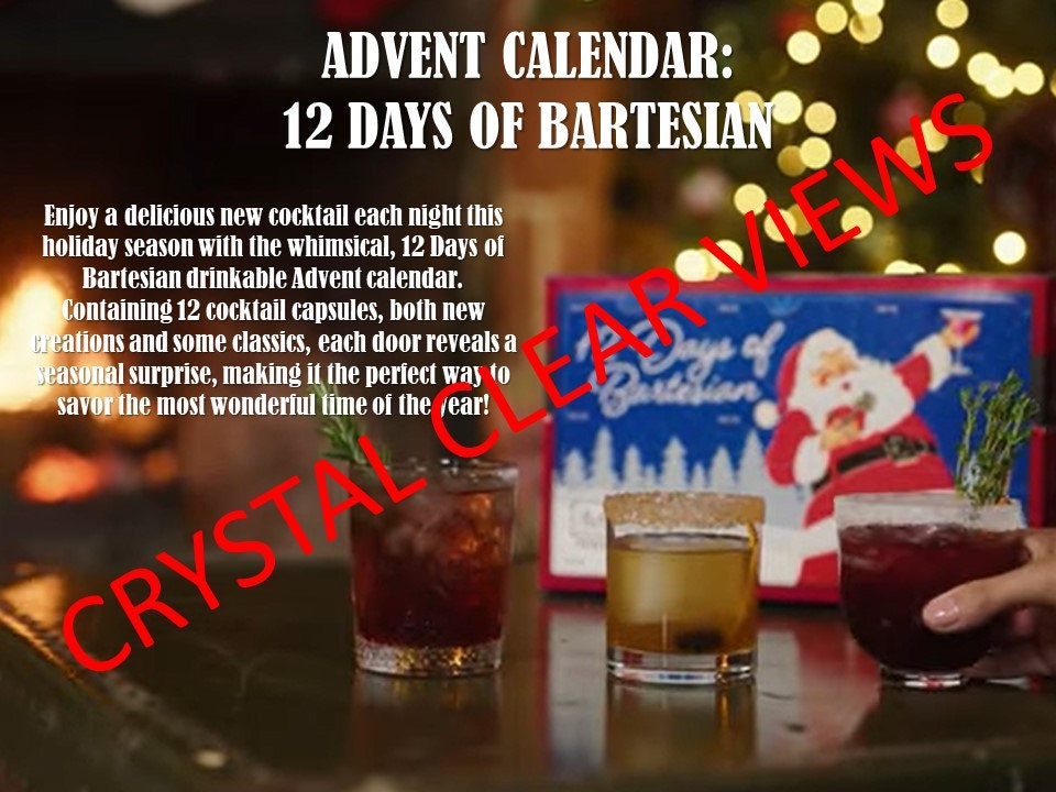 Bartesian Digital Menu Advent Calendar Only Etsy