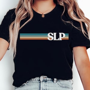 Retro SLP T-Shirt, Speech Therapy Shirt, Speech Therapist Tee, Language Pathologist Gift, Speech Therapist Gift, Graduation Gift