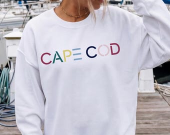 Cape Cod Sweatshirt: Retro Massachusetts Coastal Crewneck Sweater