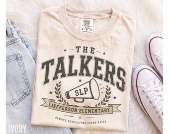 Personalized Retro Speech Therapy Shirt, Custom School SLP Gift, Speech Language Pathologist Tee, SLPA Pathology Crewneck