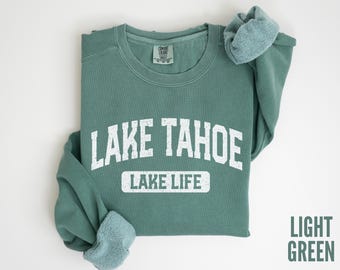 Personalized Lake Sweatshirt, Custom Lake Name Crewneck Comfort Colors Sweater, Lake Trip, Lake Lover Gift, Lake Camping, Nature Lover Gift