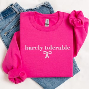 Embroidered Pride and Prejudice Sweatshirt, Jane Austen Gift for Book Lover, Reading Month Sweater, Barely Tolerable Sweater, Bookworm Gift