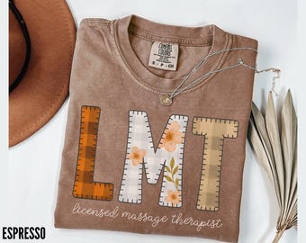 Gift for Massage Therapist, Licensed Massage Therapist Comfort Colors Shirt, Fall LMT Shirt Massage Therapy Gift for Future Masseuse