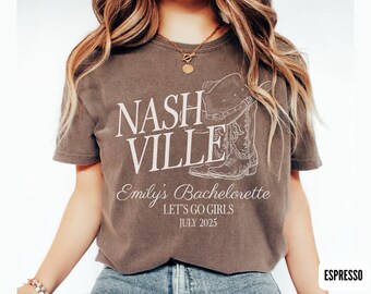 Custom Nashville Bachelorette Shirts, Comfort Colors Nash Bash Tee, Personalized Girls Trip Shirt, Nashville Bach Party, Custom Location