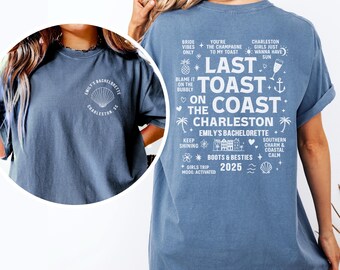 Camiseta personalizada de Charleston con colores cómodos para despedidas de soltera: Camiseta de viaje para chicas de Charleston, Fin de semana de despedida de soltera sureña