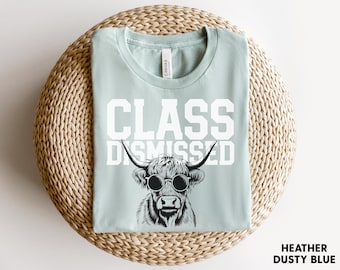 Last Day of School Shirt, Funny Teacher Tee, End of Year Gift, Summer Break Shirt, Teacher Appreciation Gift, Class Dismissed Tee