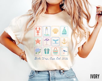 Comfort Colors Cape Cod Girls Trip Shirt: Massachusetts Crewneck Tee, Group Matching Bachelorette Gifts