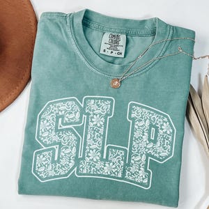SLP T-Shirt in Comfort Colors, Cute Speech Therapy Shirt, Speech Therapist Tee, Language Pathologist Gift, Speech Therapist Gift, Grad Gift