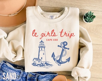Cape Cod Girls Trip Sweatshirt: Matching Group Crewneck Massachusetts Sweater, Gift for Bachelorette