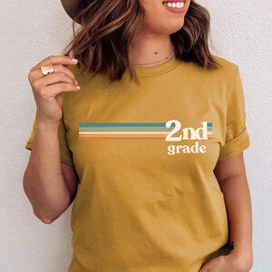 Retro 2nd Grade Teacher Shirt, Back to School, Second Grade Team, First day of School, Elementary School Grade Level, Teacher Appreciation