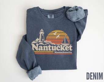 Comfort Colors Nantucket Girls Trip Sweatshirt, Custom Beach Bachelorette Party Crewneck