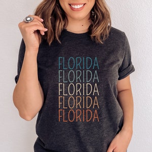 Florida State Shirt, Home State T-shirt, Florida Map Tee, Florida Travel Gifts, Florida Souvenir, Family Vacation Tee
