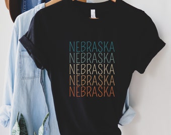 Nebraska Shirt, Home State Shirt, NE State Tee, Nebraska Apparel, Nebraska Travel Gift, Nebraska Lover T-Shirt, Family Vacation, Road Trip