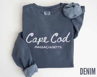 Comfort Colors Cape Cod Sweatshirt Minimalist Sweater Massachusetts Heavyweight Cape Cod Crewneck Sweater Massachusetts Gifts