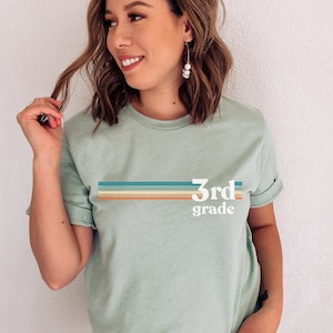 Retro 3rd Grade Teacher Shirt, Gift for Back to School, Third Grade Team, First day of School, Grade Level Tee, Teacher Appreciation
