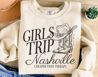 Custom Nashville Girls Trip Sweatshirts, Bachelorette Party Crewneck Sweater, Girls Weekend Gift, Nashville Vacation Apparel, Besties Trip