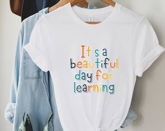 Retro Teacher Shirt, Back to School, Its A Beautiful Day Shirt, Kindergarten Tee, First Day of School, Gift For Teacher, Appreciation Shirt