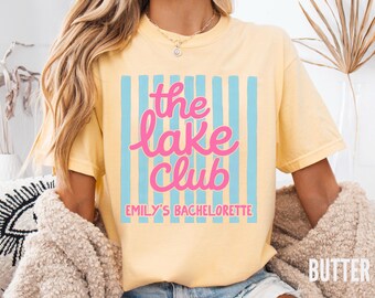 Personalized Lake Bachelorette Tee, Girls Weekend Trip Shirt, Group Vacation
