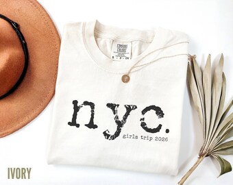 Personalized New York Girls Trip Shirt, Comfort Colors NYC Tee, Matching Outfits, Girls Vacation Gift