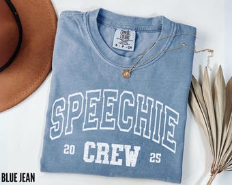 Retro SLP T-Shirt in Comfort Colors, Speechie Team Shirt, Funny Speech Therapist Tee, Language Pathologist Gift, Speech Therapy Grad